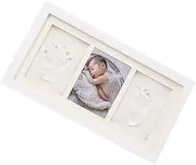 Vaguelly Born Photo Frames Hand and Foot Prints Holder Wooden Frame Inkless Print Pad for Office Living Room