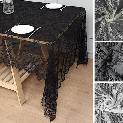 60 x 120" Floral Premium Lace Rectangle TABLECLOTH Party Event Decorations