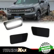 For Ford Bronco Sport 2021-2023 White LED Front Corner Side Marker Lights Lamps