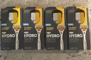 4 Schick HYDRO Skin Comfort Stubble Eraser Men’s Razor W/ 2 Razor Cartridges