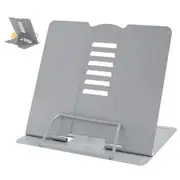 Metal Book Stand Book Holder Book Stand for Reading Adjustable Book Holder for Reading (Full Grey)