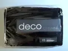 King Size Bed deco Linen House Eldon Black FLAT SHEET (275 x 265cm) 225TC - NEW