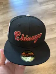 Burdeens x Rahni Exclusive Chicago White Sox Script, new era hat, size 7