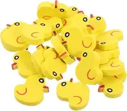 Operitacx 50Pcs Mini Duck Shaped Erasers for Fun and Adorable School Stationery Bulk Erasers for Easy Graphite Colored Pencil Removal Cute Cartoon Design for Students