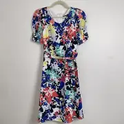 DKNY Dress Women’s 8 Garden Floral Bright Colorful Y2K Art Paintings
