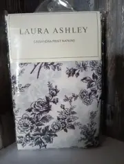 Rare Retired Set 4 Laura Ashley Cassandra Floral Cloth Napkins