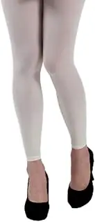 [Amaryllis] Women's 80 Denier Footless Ivory Cream Colour Opaque Pantyhose Stockings Hosiery One Size Tights