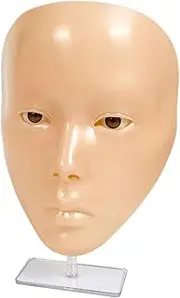 Ysyqkn Reusable Makeup Practice Face, Practice Skin, Mannequin Head, Washable Flexible 5D Silicone for Beginner Makeup Artists