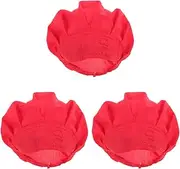 [WRITWAA] 3pcs Cotton Chef Hat Soft Breathable Chef Work Hat for Kitchen Restaurant Service Baker Cap Waitress Waiter