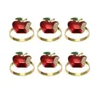 Napkin Rings Set of 6, Red Napkin for Wedding, , Banquet,4017