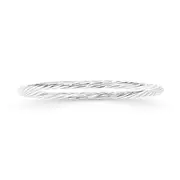 Silver 4x65mm Hollow Twist Bangle