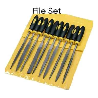 5pcs Alloy Steel File Set Precision Round Half-Round Flat Square Triangular File