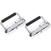 2 Pcs Folding Handle Spring Loaded Case Handle Retro Box Puller