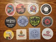 Brewing Company Beer Coasters Lot of 12 Bar Alcohol Hop Valley Veltins Cape Cod