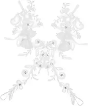 [LIFKOME] Unique White Mesh Gloves Opera Gloves for Wedding Tulle Gloves Women Formal for Party