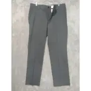 Dockers Pants Mens 34x29 Gray Easy Khaki Stright Fit Flat Front Stretch