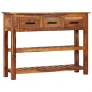 Sideboard with 3 Drawers 110x30x80 cm Solid Wood Acacia