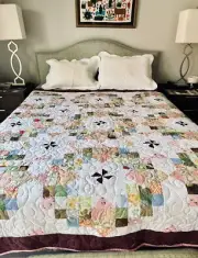Quilt Patchwork Romantic Style Full or Twin Size