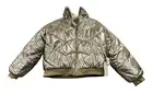 NEW Ba&sh Roy Reversible Cropped Jacket Gold Size 2 US 6 FREE Shipping