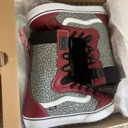 Vans Hi-Standard LL DX Pro Snowboard Boots Size 10.5 Jordan Elephant Camo Red