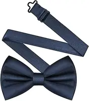 [Velooke] Men's Bow Tie, Classic Solid Color Pre-Tied Bow Tie for Men,Satin Tux Bowtie Adjustable - Perfect Accessory for Weddings, Business Events and Formal Occasions