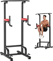RELIFE REBUILD YOUR LIFE Power Tower Pull Up Dip Station for Home Gym Adjustable Height Strength Training Workout Equipment