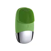 Electric Face Cleansing Brush Sonic Electric Facial Cleanser Facial Cleansing Brush Skin Scrubber Skin Massager Skin Care Tools (Green)