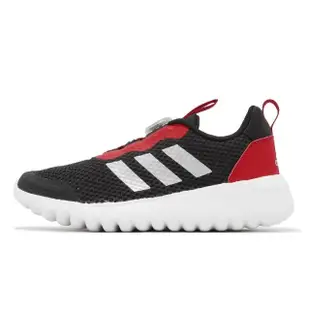 【adidas 愛迪達】童鞋 ActiveFlex BOA 3.0 K 中大童 小朋友 黑 紅 運動鞋 快速綁帶(HP2501)
