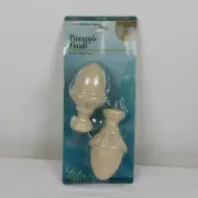 Pineapple Finials New One Pair NeoClassic Decorative Whitewash Finish Springs