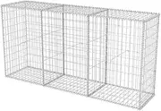 vidaXL Gabion Basket - Rustproof and Weather-Resistant Galvanised Steel - Size: 200x50x100 cm - High Load Capacity - Ideal for Landscape Design