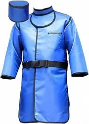 [KJIASDFE] X-ray Protective Long Sleeved Lead Clothing with Thyroid Shield Collar and Lead Cap, Lightweight X-Ray Shield Apron