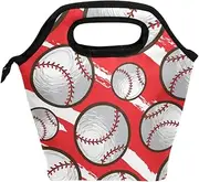 Mydaily Lunch Box Baseball Reusable Insulated School Lunch Bag for Women Kids