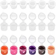 AcbbMNS 15 Strips 90 Pots Acrylic Paint Pots with Lids, 3ml/0.1oz Empty Paint Storage Containers, Mini Painting Cup Pots Paint Strips for Kids Classroom School Painting Supplies