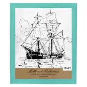 Country Chic 1.5" Wood Frame, 2mm glass and backing 16x20"-French Teal-2 Pk
