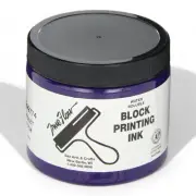 VibrantFlow Violet Water-Soluble Block Printing Ink - 16oz: Unleash Your Creativ