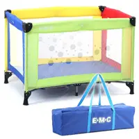 在飛比找momo購物網優惠-【EMC】輕巧型安全嬰兒床-彩色(具遊戲功能)