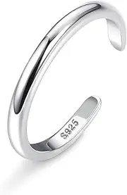[Kakonia] 925 Sterling Silver Toe Rings for Women 18K White Gold Plated Arrow Heart Infinity Vintage Celtic Knot Teardrop Daisy Flower Stylish Toe Rings Adjustable Toe Band Rings Summer Beach Foot Jewelry