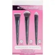Brushworks Cream Contour And Blush Set, Black