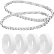 [Socpuro] 2Pack Track 9985006-r2 and 4Pack Climbing Rings 6101611-r4 Replacement Parts, Compatible with Maytronics Dolphin Nautilus cc Plus Robotic Pool Cleaner