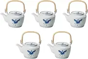 Set of 5 Manryo M6 Earthenware Pot, 5.5 x 4.7 inches (14 x 12 cm), 39.4 fl oz (1000 cc) | Setomonohonpo Arita Ware