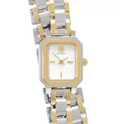 TORY BURCH Robinson Womens Double Wrap Watch, White Dial, Two Tone Gold Silver