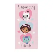 Gabbys Dollhouse Towel 100% Cotton Girls Beach Pool Bath A-meow-zing Friends
