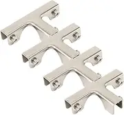 Holibanna 4Pcs Clamps Support Clips for Glass for Showcases and Balustrades Heavy Duty Glass Connectors for Both Dry and Wet Environments