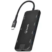 Bonelk Long-Life USB-C 8-in-1 Multiport Slim Hub Black