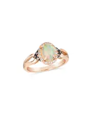 Le Vian 14K Rose Gold 0.77 ct. tw. Diamond & Opal Half-Eternity Ring