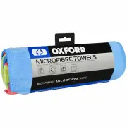 Oxford Microfibre Towels - Pack of 6 Blue / Yellow / Red