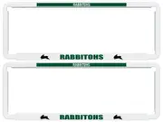 NRL Car Number Plate Frame - Set Of Two - South Sydney Rabbitohs - Front/Back