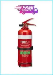 FirePro 1kg Fire Extinguisher Dry Powder Car Boat Home Caravan Pro Inc. Bracket