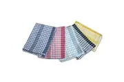 Hotel Living Checkered Set of 5 Cotton Tea Towels
