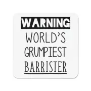 Warning World's Grumpiest Barrister Fridge Magnet Best Awesome Solicitor Law